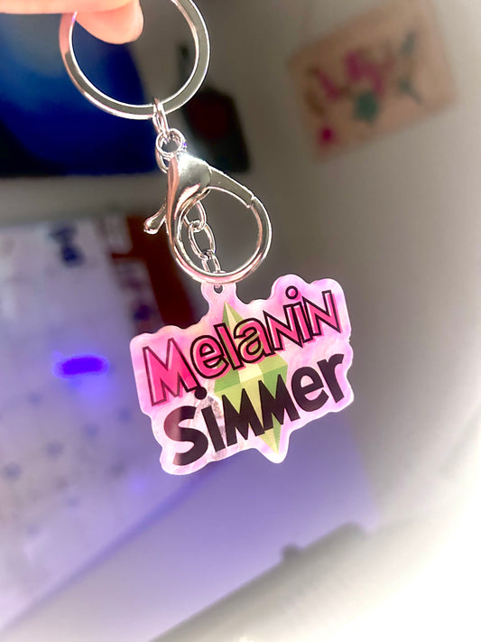 Melanin Simmer Keychain