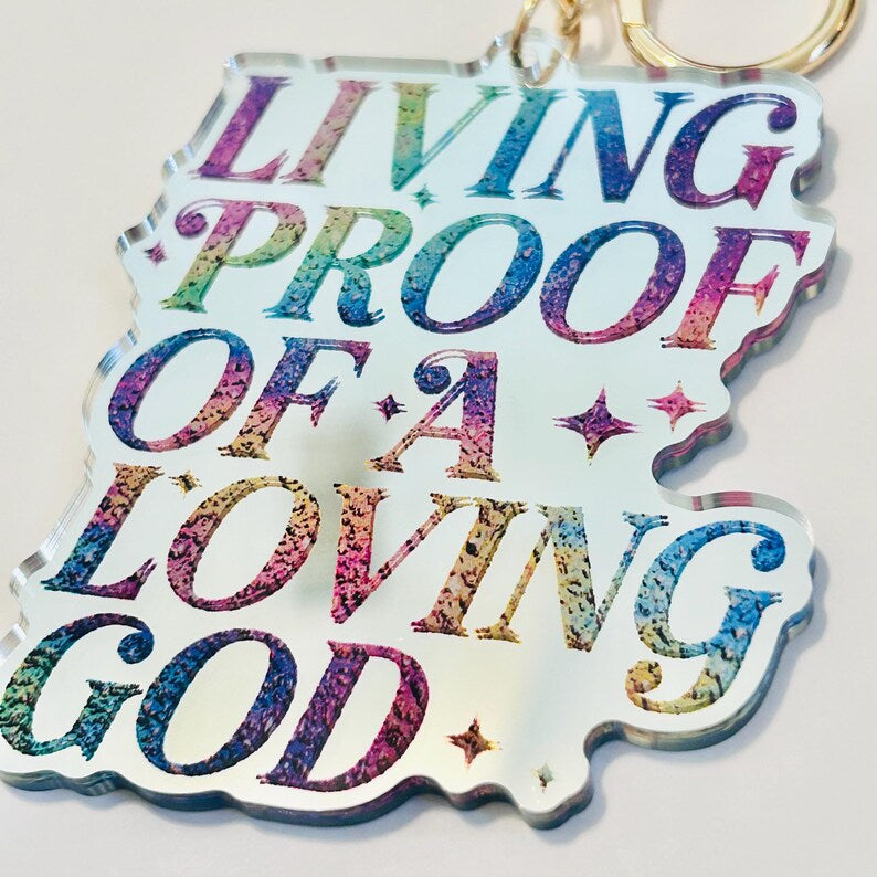 Large Living Proof Mirror Keychain Bag Charm
