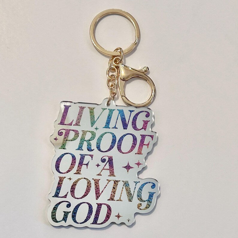 Large Living Proof Mirror Keychain Bag Charm