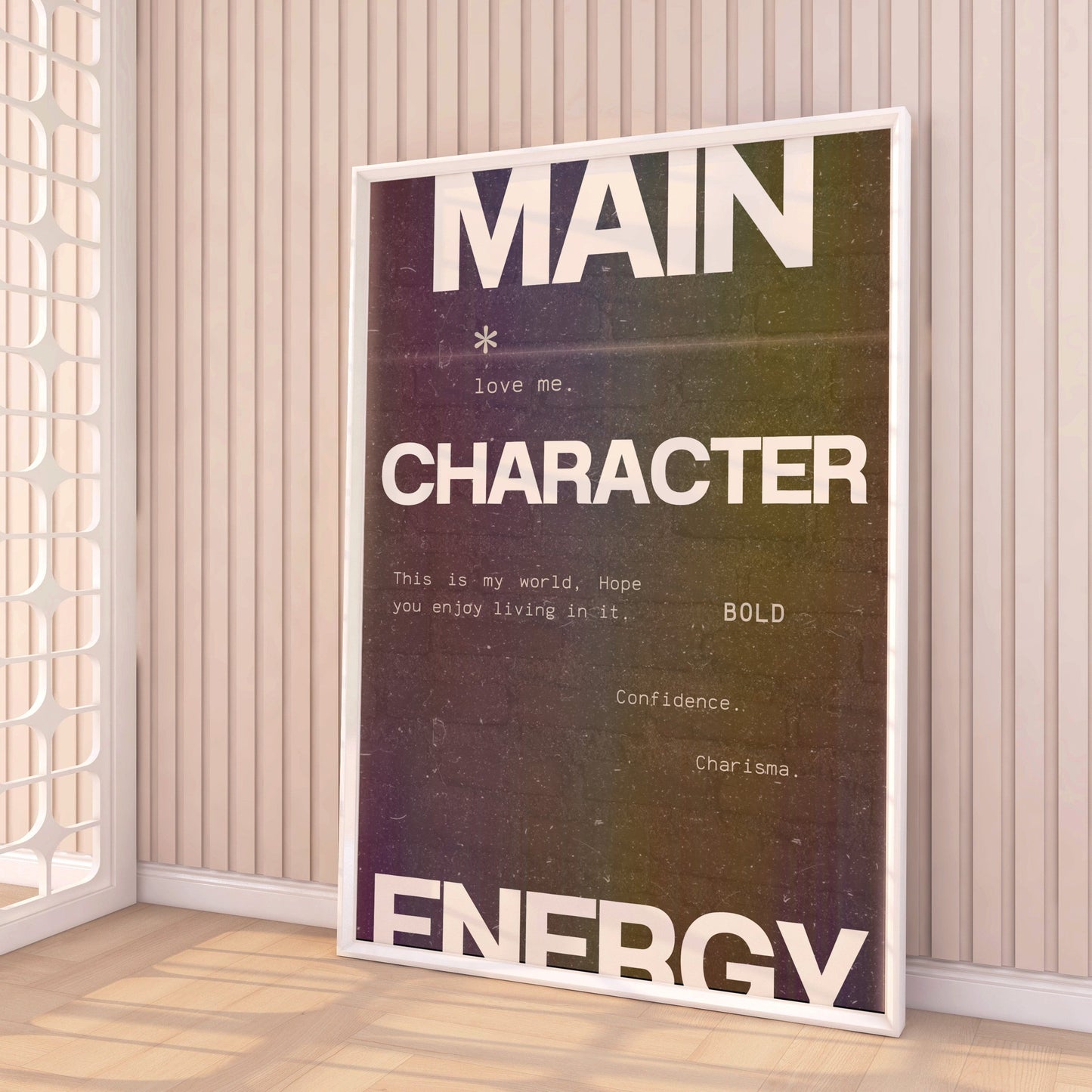 Main Character Energy Physical Matte Poster Print