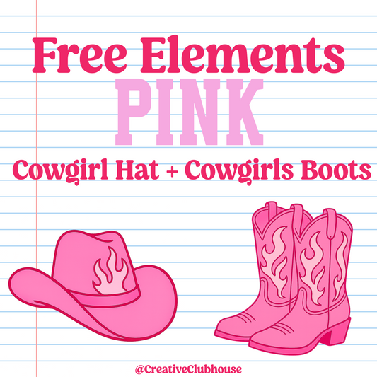Free Cowgirl Hat & Boots PNG Download