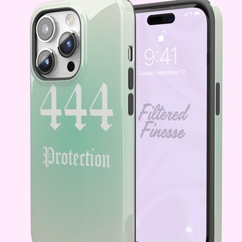 444 Protection Angel Number Aura iPhone 16 Tough Cases | iPhone 15 case