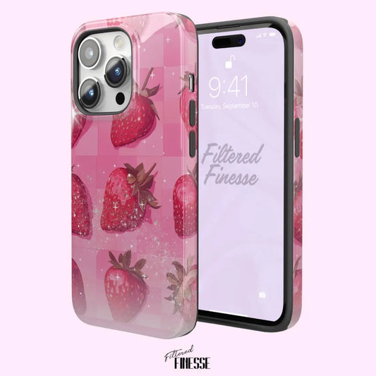 Glitter Strawberries Tough Phone Case
