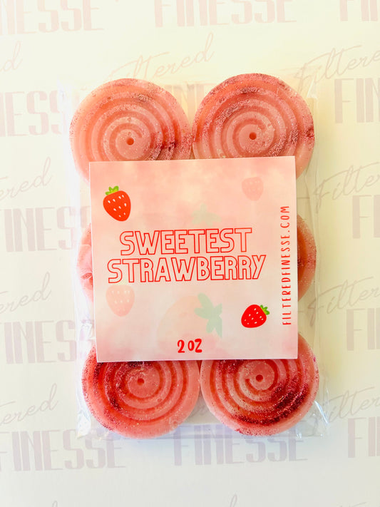 Sweetest Strawberry Wax Melt Tart | Snap Bar | Fruity + Sweet + Sugar